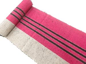 アンティーク　縞模様織出し八寸帯地反物